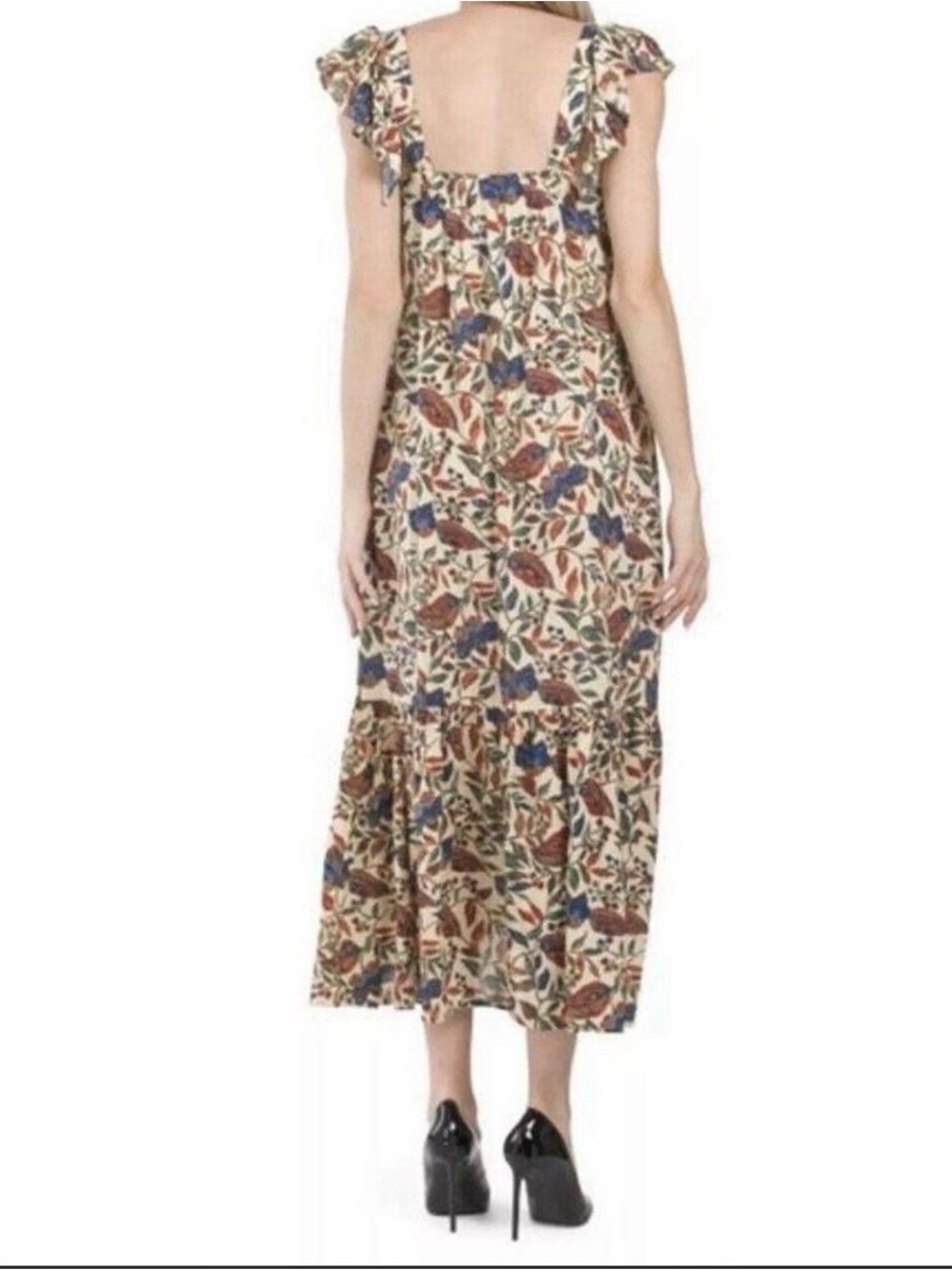 House of Harlow 1960 Floral Ruffle Maxi Dress M - Picture 12 of 12